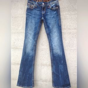 ROCK REVIVAL Women's Arlette Boot Denim Jeans size 8 style no E85188L